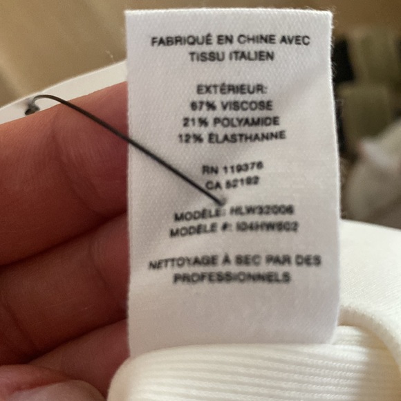 White Helmut Lang dress see pics for measurements and fabric content size 2 - Picture 7 of 7